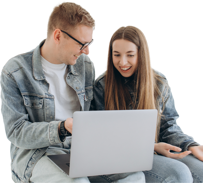 Students on Laptop - remote interns